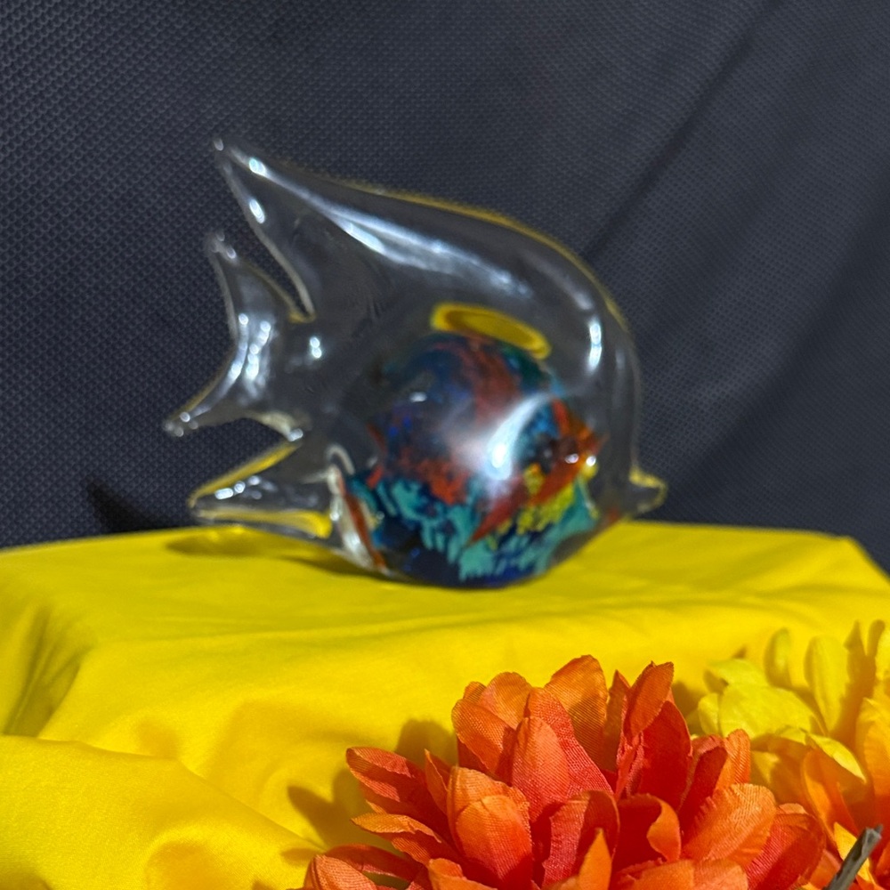 Colorful Glass Fish Figurine